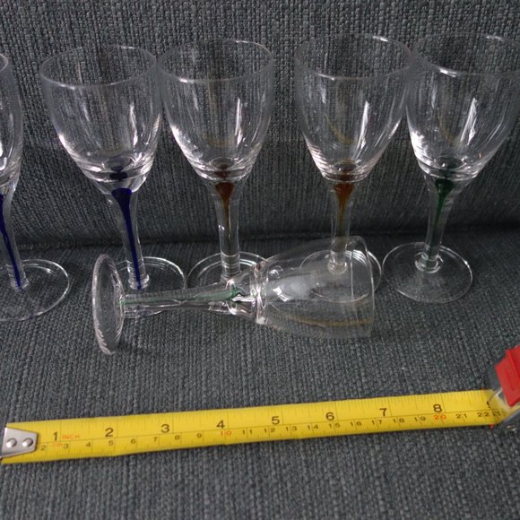 Mini Wine Glasses with Bleeding Color in the Stems - Picture 8 of 12